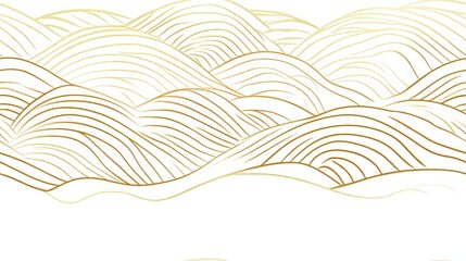 Elegant Gold Wave Pattern in a Premium Japanese Style Poster Design