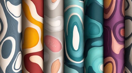 Vibrant Pastel Paper Patterns With Seamless Abstract Designs