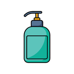 Vector Illustration of a Soap Dispenser Bottle for Bathroom or Kitchen Isolated on White Background