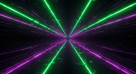 Neon Light Tunnel - AI-Generated Futuristic Speedscape for Tech & Gaming Content  