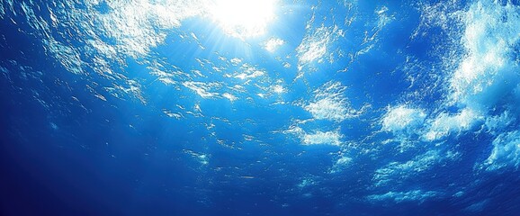 Underwater sunlit clouds
