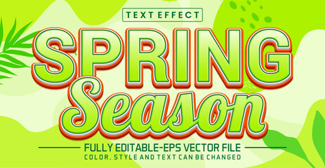 Spring season font Text effect editable