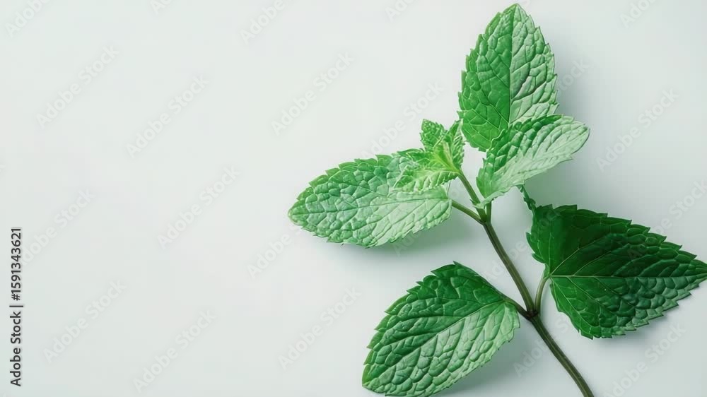 Poster a close-up shot of a single leaf on a white background, ideal for use in designs and illustrations w