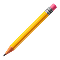 Yellow Pencil, writing tool, simple, graphic resource, educational