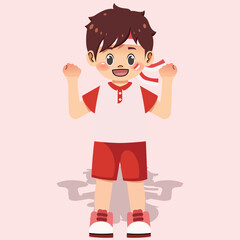 children's illustration of Indonesian Independence Day