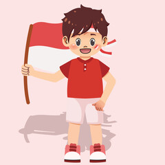 children's illustration of Indonesian Independence Day