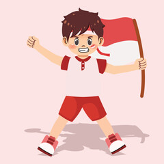 children's illustration of Indonesian Independence Day