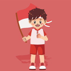 children's illustration of Indonesian Independence Day