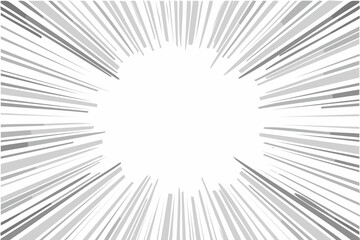 Obraz premium 集中線素材｜スピード感・疾走感を演出する漫画効果線