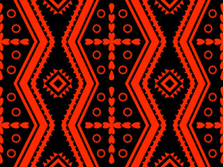 seamless geometric pattern Abstract seamless illustration, black and red background, fabric pattern for printed clothing, textiles and fashion, carpets, wallpapers.