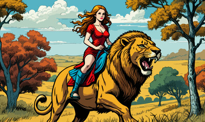 Lion Rider Girl