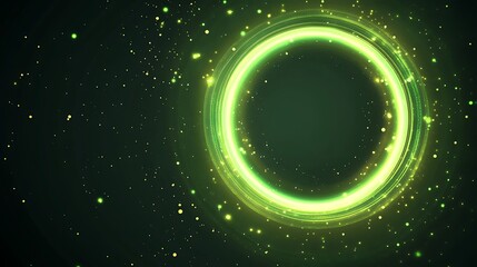 Green glowing circle background