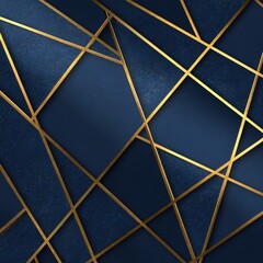 Abstract Geometric Pattern with Blue and Gold Lines for Modern Design
