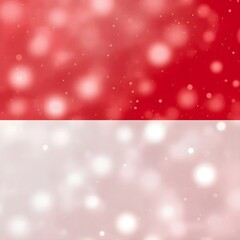 Abstract Blurred Bokeh Indonesia Flag Background with Glitter Lights Effect Illustration