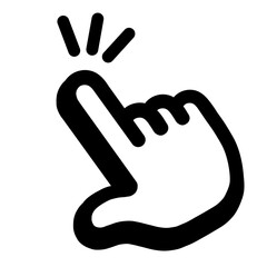 指さし　アイコン　記号　サイン タッチ　ワンポイント　手　イラスト	