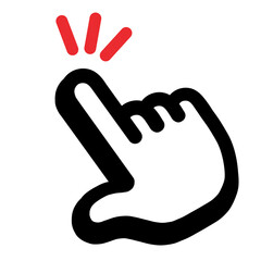 指さし　アイコン　記号　サイン タッチ　ワンポイント　手　イラスト	