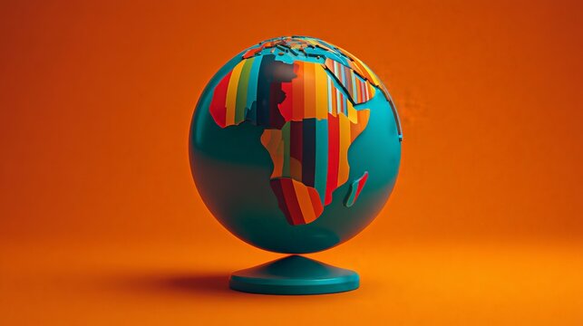 Colorful globe symbolizing global diversity and cultural richness.