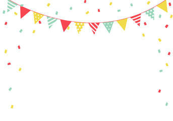 バースデーカード_誕生日パーティー背景（ヨコ） 