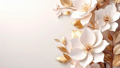 Elegant floral arrangement studio setting digital art minimalist design close-up view modern aesthetic for home decor
