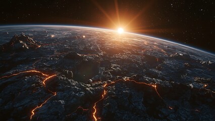 earth and sun