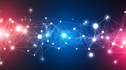 Abstract network graphic with glowing nodes (2)