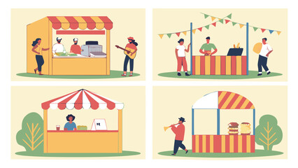 Fototapeta premium vector illustration of a circus tent