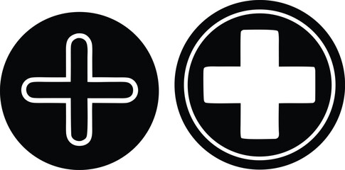 Obraz premium Plus Sign Icons