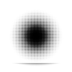 Black Abstract Halftone Logo Design Element, vector illustration