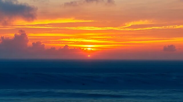 sunset over the sea