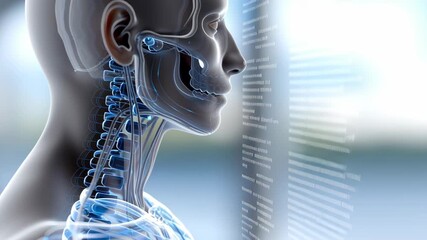 AI driven futuristic human anatomy scan for advanced medical covid diagnostics and healthcare technology research - Powered by Adobe