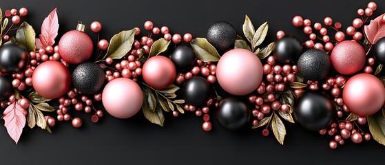 Festive Christmas ornament arrangement