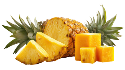  Pineapple Cut on Transparent Background