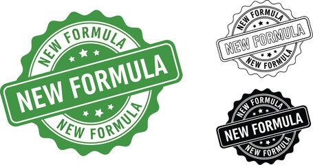 Fototapeta premium New formula stamp vector illustration design for product label and marketing material promotion concept