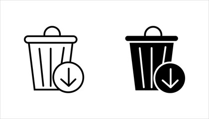 Reduce waste icon set, vector pictogram vector illustration, pictogram isolated on white background. color editable
