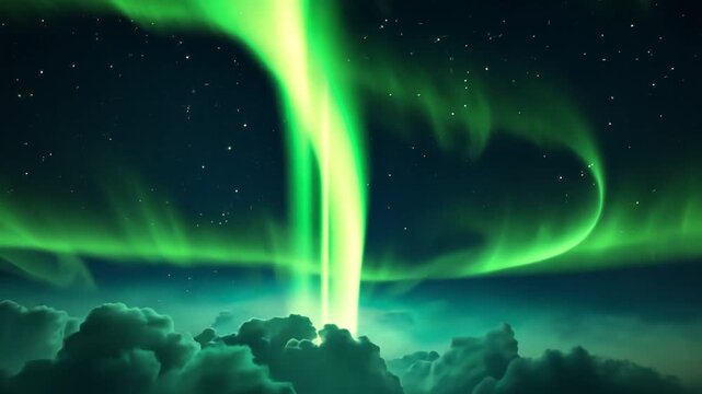 rainbow over the planet