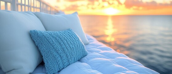 Seaside pillows at sunrise
