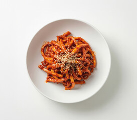 매콤한 무말랭이 무침 반찬, Spicy Seasoned Dried Radish Side Dish
