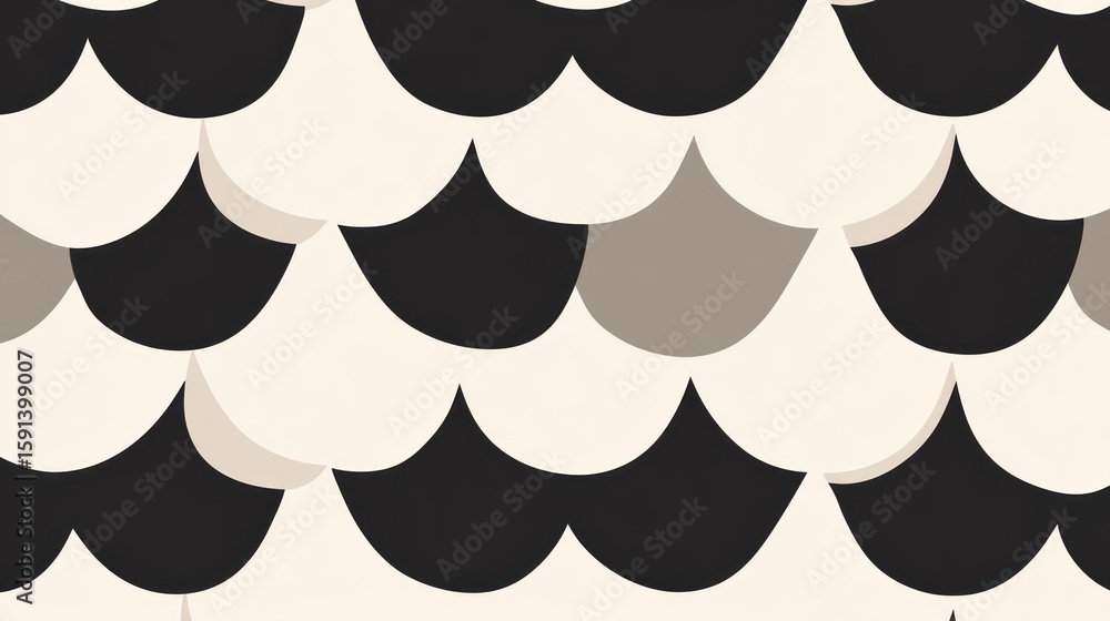 Poster abstract seamless pattern with geometric shapes in neutral tones