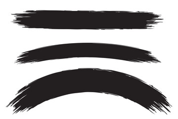 Brush strokes vector. Paint, ink brush, brush strokes, brushes, lines, frames, buttons, grungy rough grunge thick paint line texture. Brush line set.