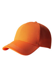 Bright orange cap displayed on a white background