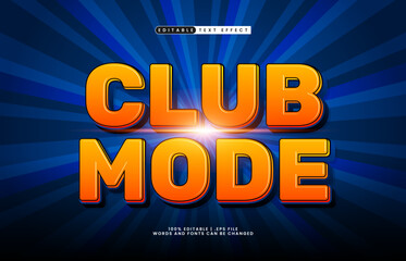 club mode editable text effect with a sport and team text effect