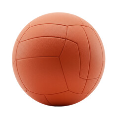 A classic orange-pink Netball, regulation size, with distinctive textured grip and embossed markings, perfectly isolated on a transparent seamless studio background with no shadows, commercial product