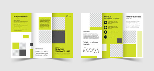 Modern trifold business brochure template design 