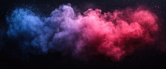 Colorful smoke cloud