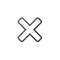 Obraz premium Simple graphic of a bold, outlined 