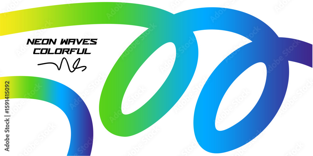 Poster abstract color shapes. vector background with gradient lines. fluid wave graphic. rainbow gradient l