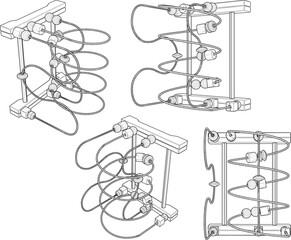 Vector sketch illustration of creative toy design to increase children's intelligence 