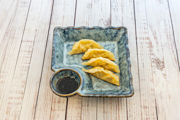 This tangy and salty sauce enhances the flavor of the gyoza and perfectly complements its richness.