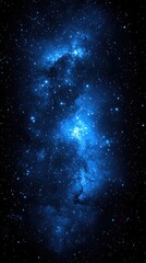 Obraz premium Blue galaxy with bright stars and dark background