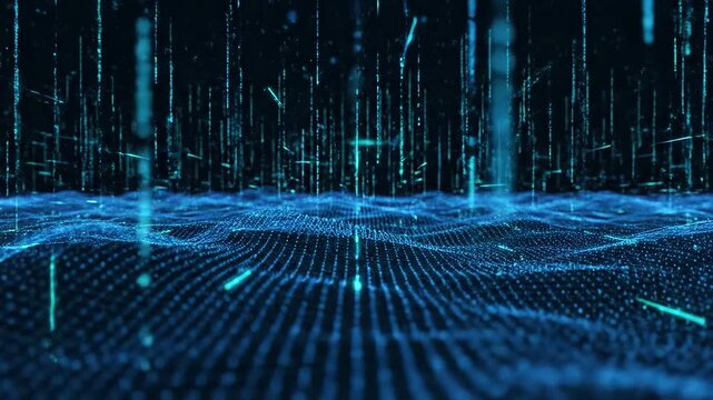Cinematic 4K video showcasing a high-tech corporate meeting where professionals interact with printed reports, laptops, and real-time data visualized through holographic augmented reality overlays.
